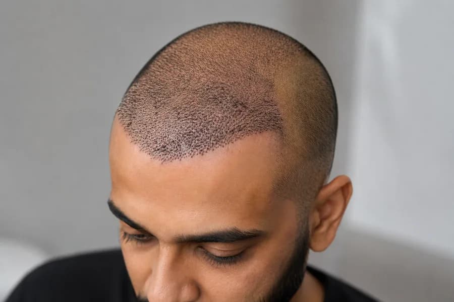 Hair transplant growth — Week 1–2: Initial Healing