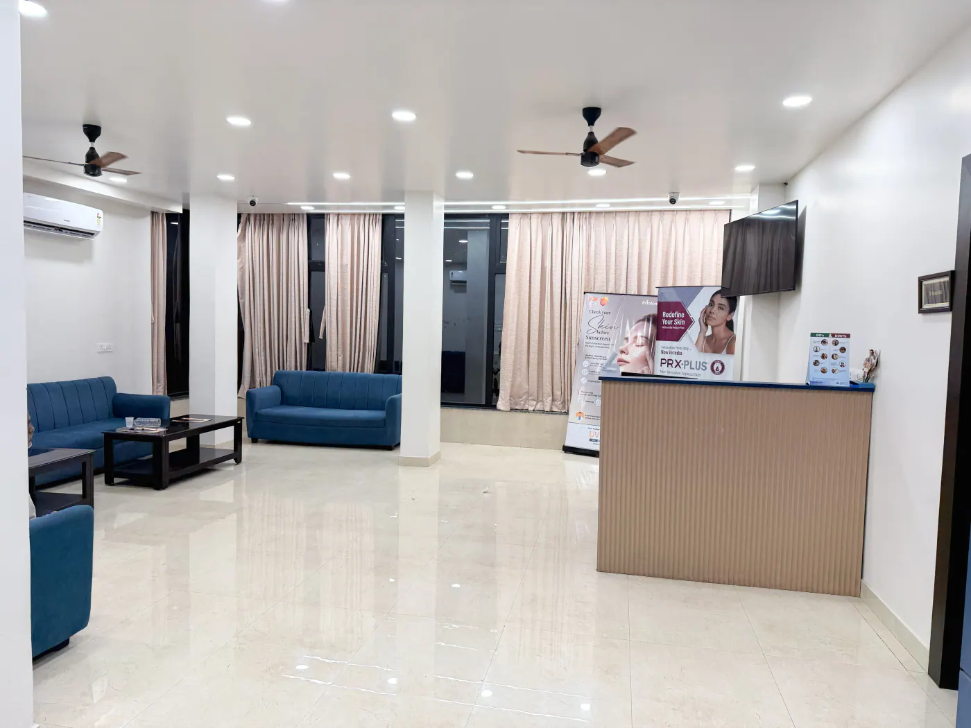 Comfortable waiting lounge at Density Clinic