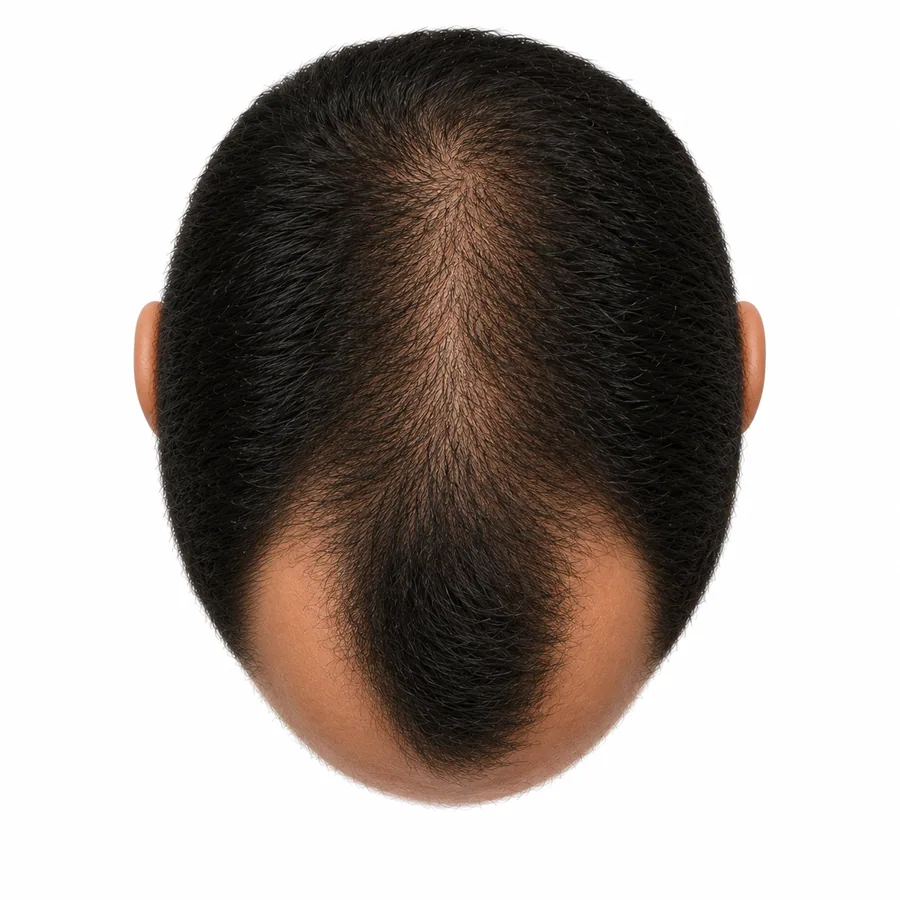 Stage IIa hair loss