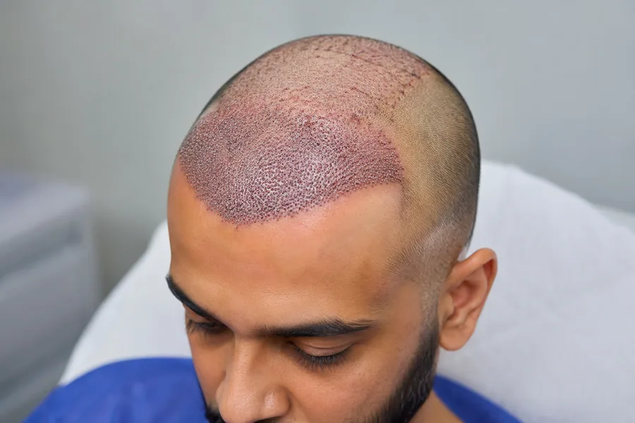 Hair transplant growth — Day 1: Procedure Complete