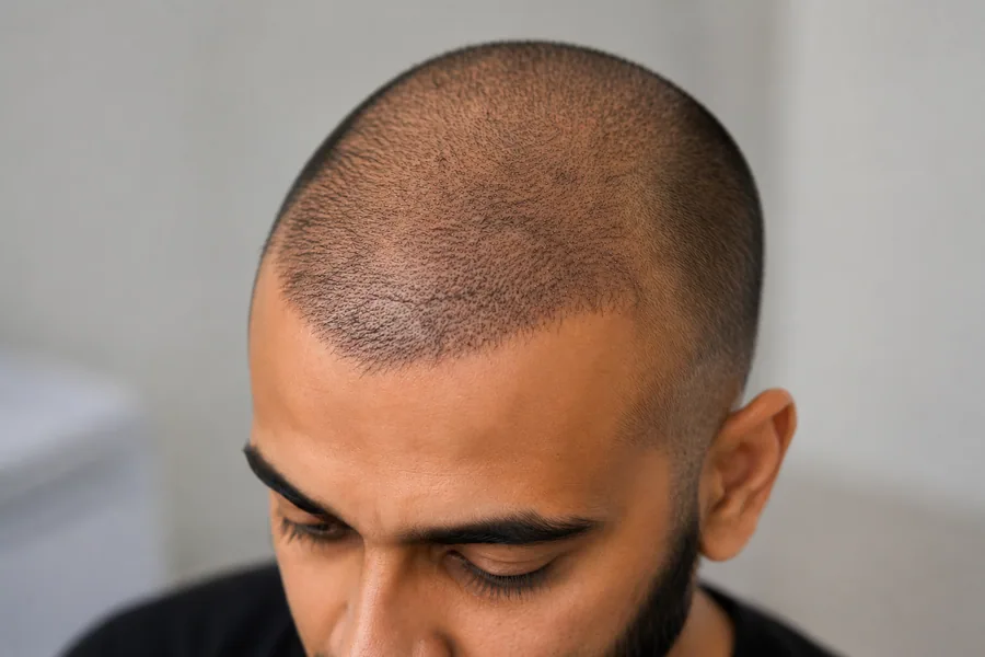 Hair transplant growth — Month 3–4: First Signs of Growth